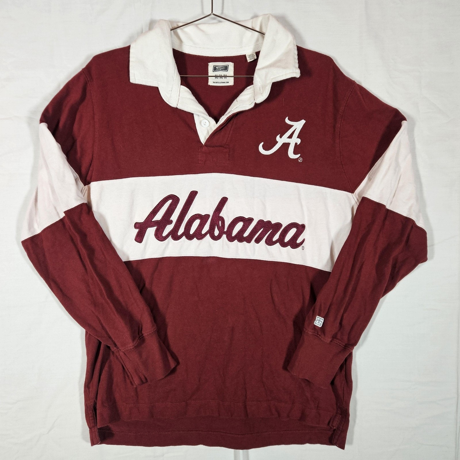 Alabama Crimson Tide Rugby Shirt Mens Long Sleeve Medium Crimson Ncaa Football